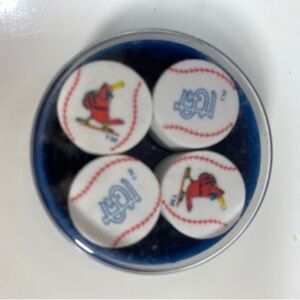 VINTAGE 1989 MLB ST. LOUIS CARDINALS SET OF 4 ERASERS RUSS BERRIE & COMPANY‎